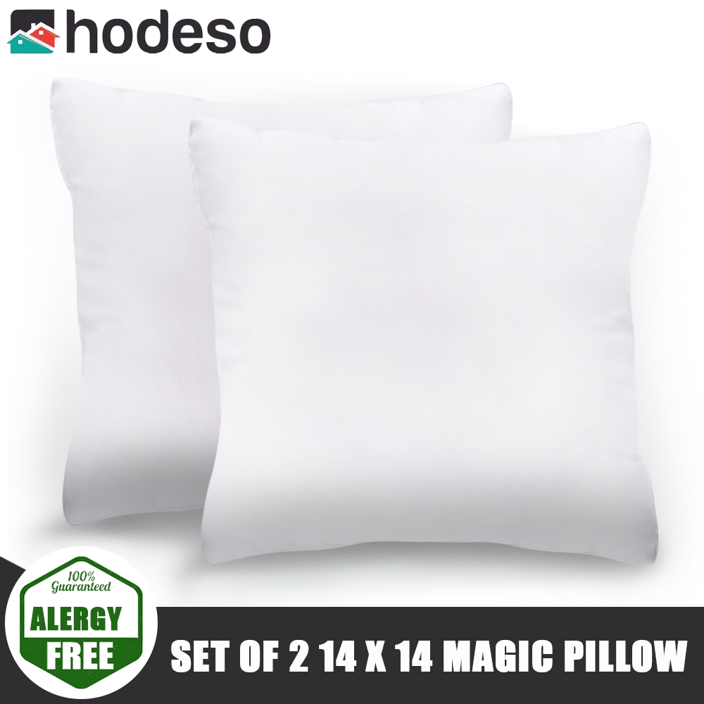Comfortable Plain White Square Cotton Throw Pillow Or Insert 14 X