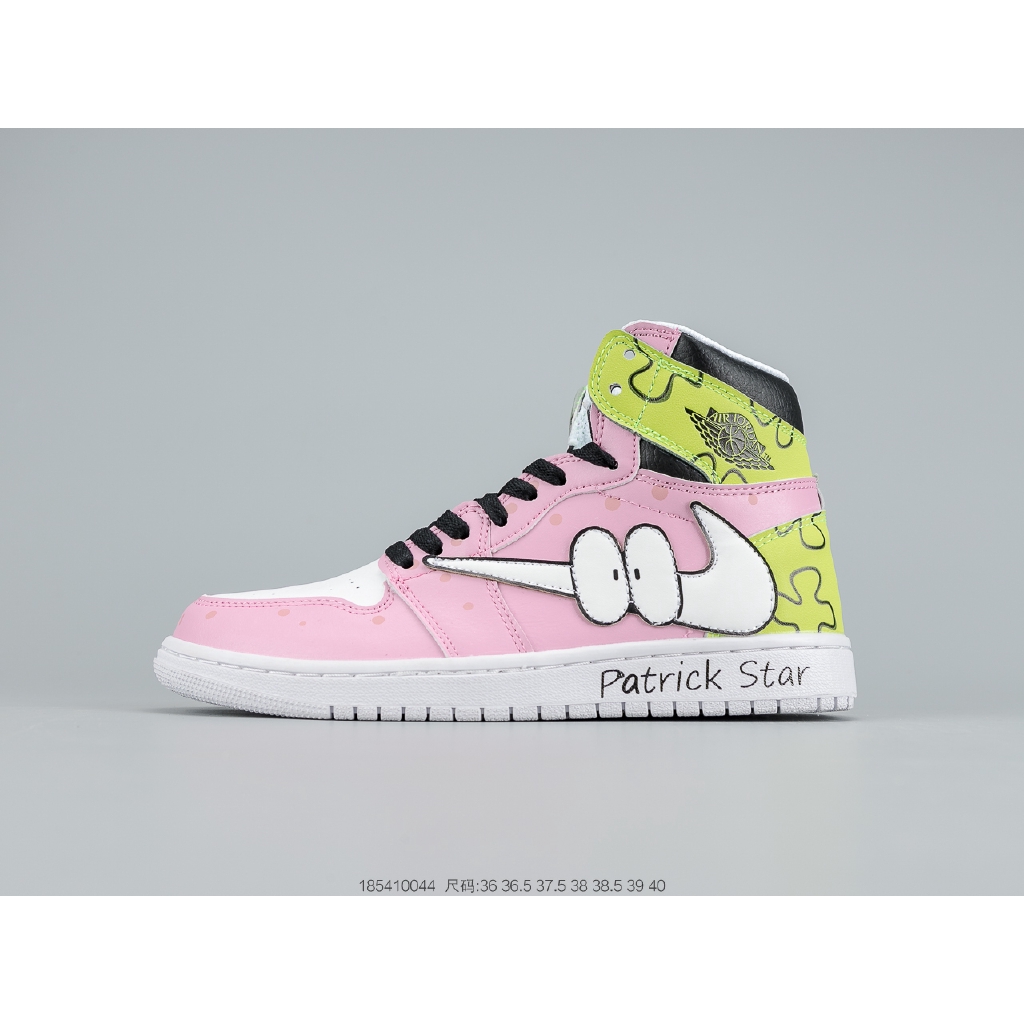Oem Spongebob X Nike Air Jordan Retro 1 High Ogpatrick Star Sneakers Shoes For Women Shoes Shopee Philippines