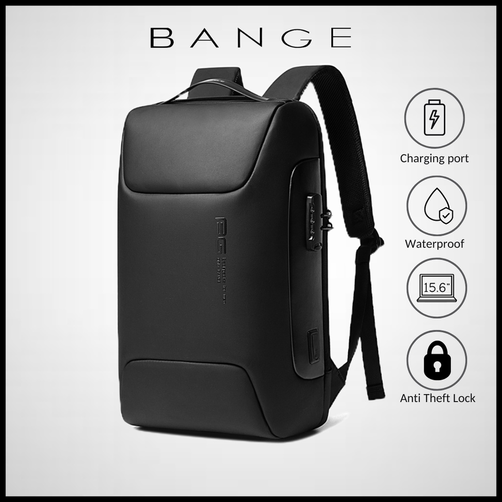 BG 7216 BANGE Premium Quality Anti Theft Backpack YKK Zipper Waterproof