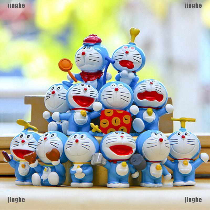 Ps 12pcs Cartoon Treasure Chest Doraemon Action Figure Toys For Kids Gift Gh Shopee Philippines - doraemon roblox