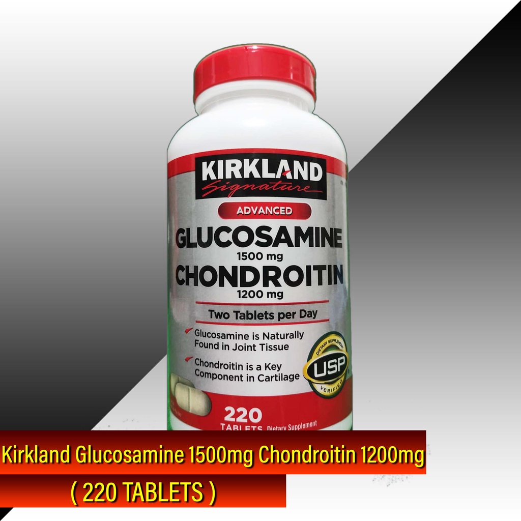 Kirkland Signature Glucosamine & Chondroitin, 220 Tablets Shopee