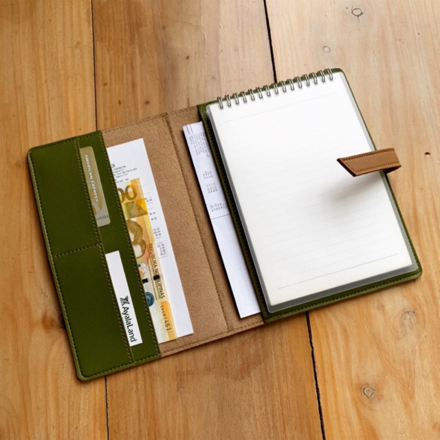 AUTHOR'S A5 Ms Preppy Top Bound Notebook Cover Green and Notebook