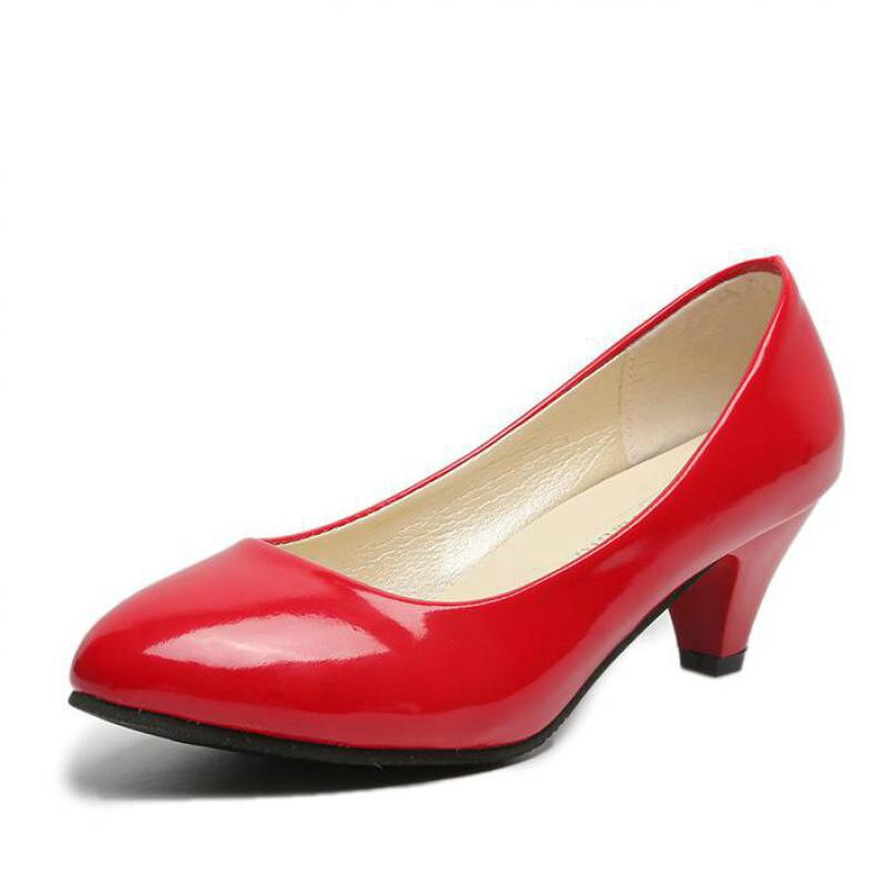 ladies leather pump shoes