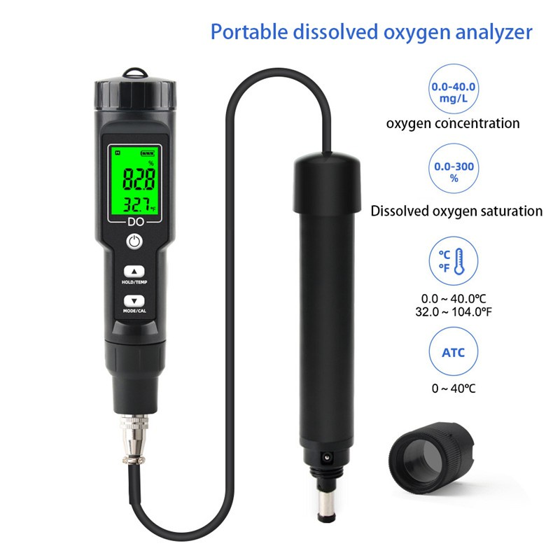 Digital Dissolved Oxygen Meter Analyze Detector Pen Water Quality Test 20.0mg/L 