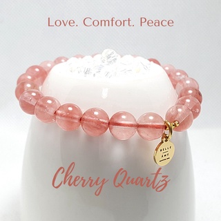CHERRY QUARTZ Elastic Bracelet #1