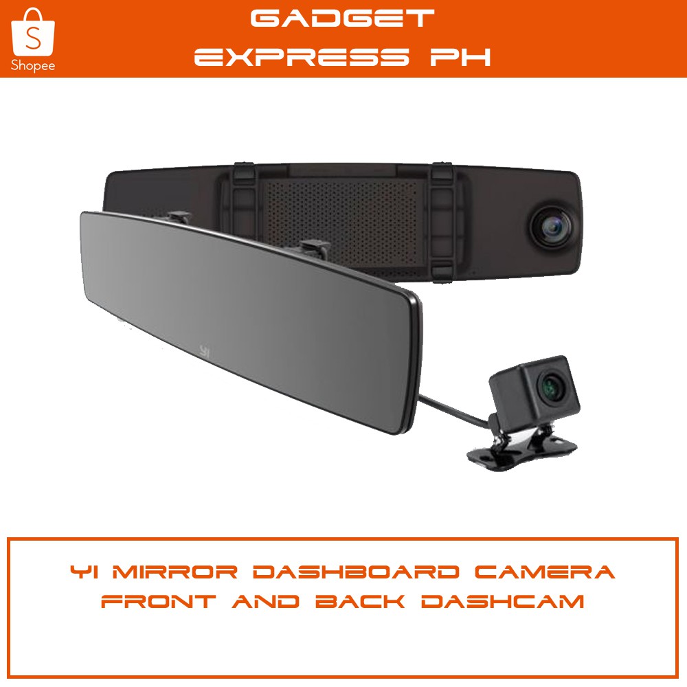 Xiaomi yi mirror dash camera с камерой заднего вида