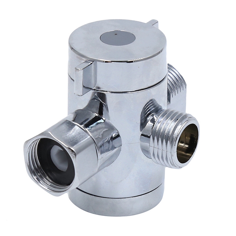 3 Way Tee Connector Shower Head Diverter Valve Three Function Switch ...