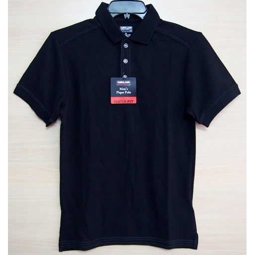 Original KIRKLAND Custom Fit Men's Polo Shirt -Black | Shopee Philippines