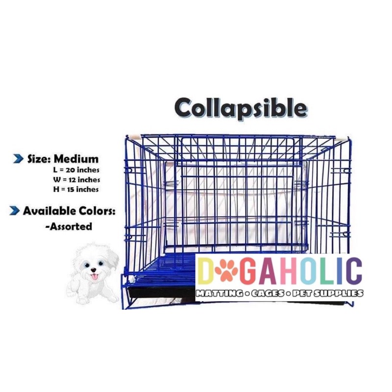 Dog cage collapsible Medium size. Shopee Philippines