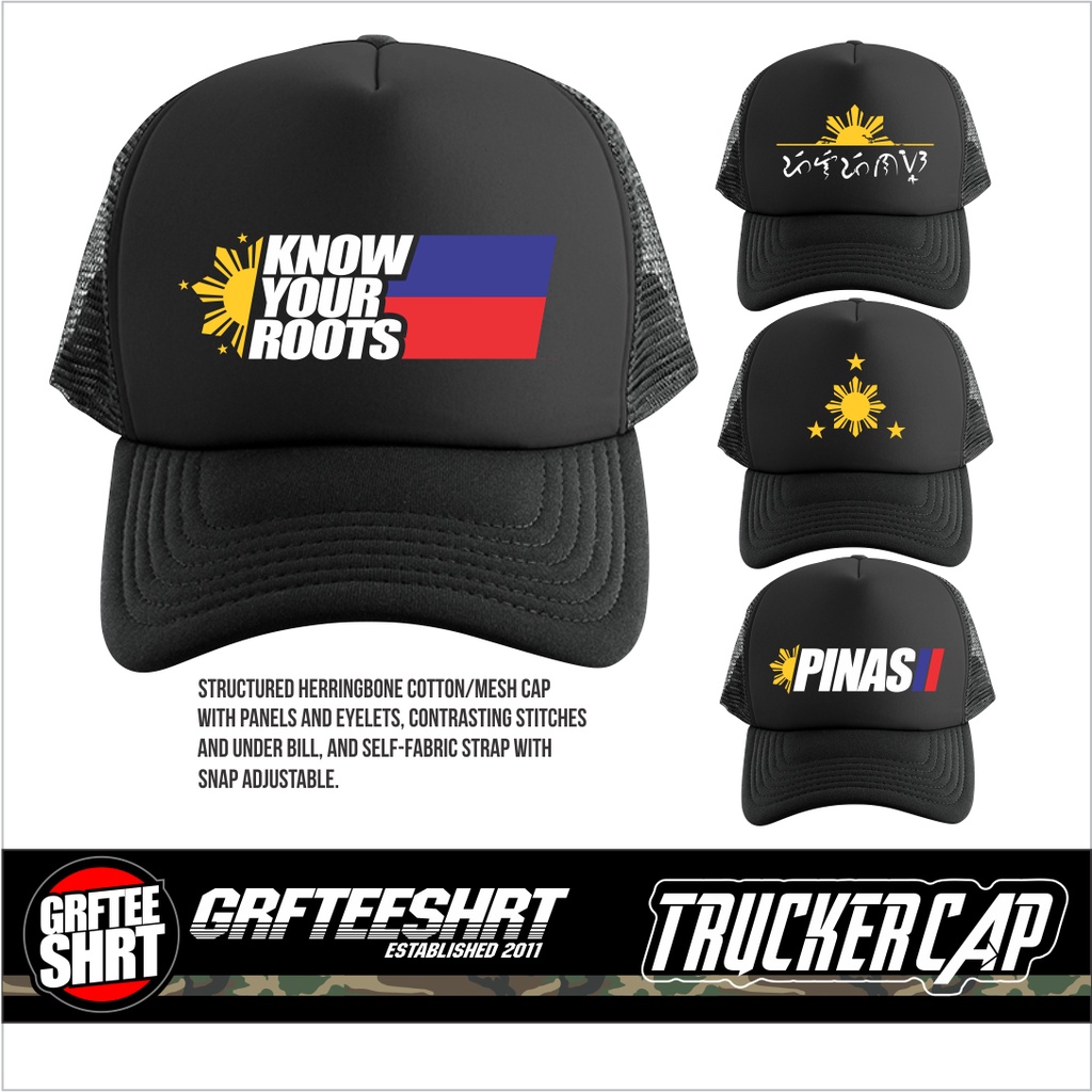 Pilipinas Designed Trucker Cap Mesh Adjustable Net Cap Snapback Graffiteeshirt