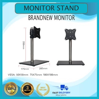 UNIVERSAL MONITOR STAND for TV and MONITORS, VESA Mounting with Free Screws | Adjustable for desktop