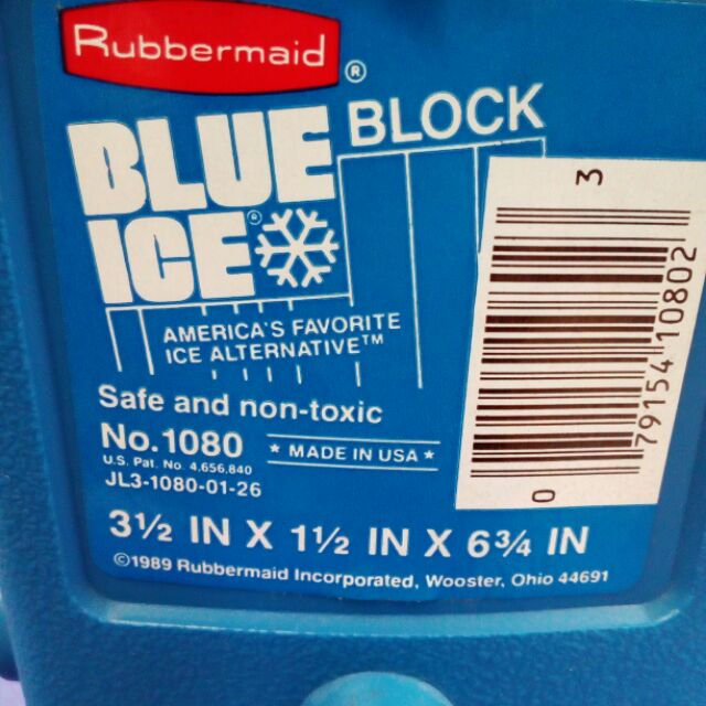 blue ice block