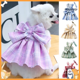 tencetvip Pet Harness Leash Plaid Pattern Adjustable Breathable Pet Cats Puppy Chest Strap Dress Traction Rope Kit for Pet Training #1