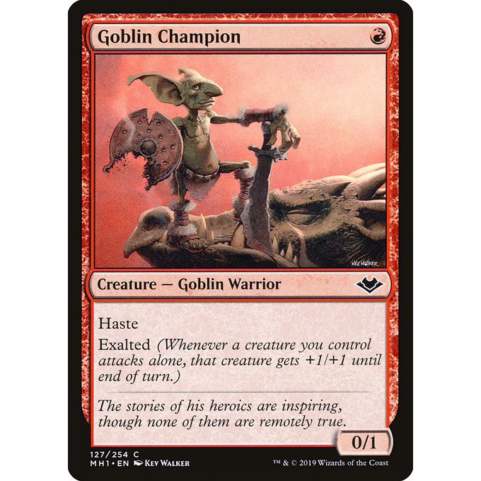 Magic The Gathering Goblin Champion Mh1 Near Mint Mtg Red Goblin Warrior Shopee Philippines