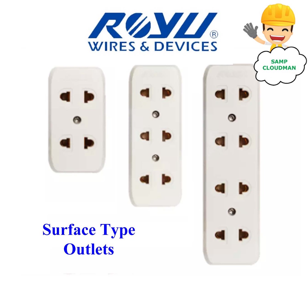 Royu Surface Type Universal Convenience Outlet Duplex Triplex Quadruplx