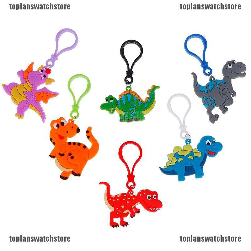 Topl 6pcs Dinosaur Theme Keychains Birthday Party Decorations Baby