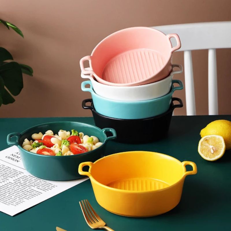 CERAMIC Salad Bowl (19.5*16.2*6cm) | Shopee Philippines