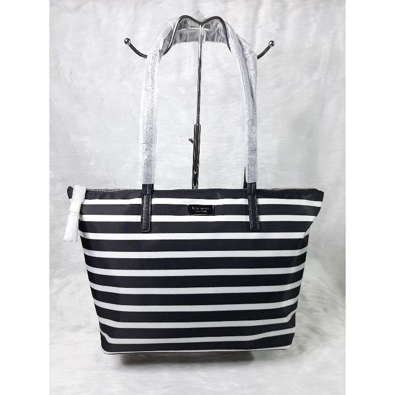 AUTHENTIC KATE SPADE NYLON HAYDEN MEDIUM TOP ZIP TOTE HANDBAG BAG IN  SAILING STRIPE WKRU6536 | Shopee Philippines