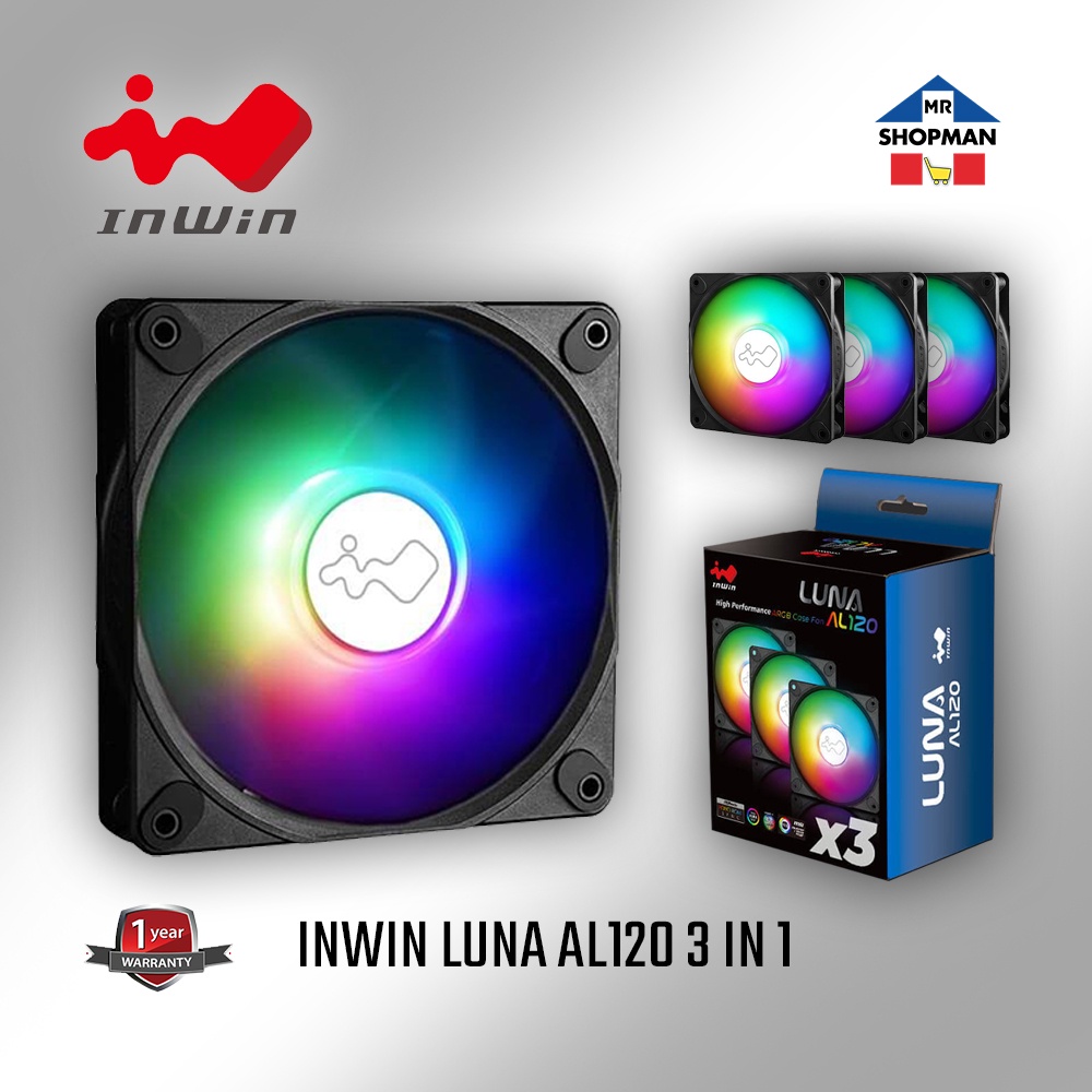 Inwin Luna AL120 Fan 3 in 1 Pack Black Fans | Shopee Philippines
