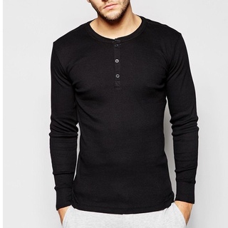 Longsleeves with two buttons Plain FREE SIZE (M-L) COD with different Colors for Men