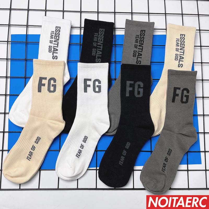 Essentials fear of god mens sock iconic sock fog high quality