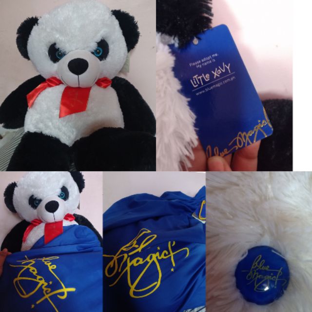 panda stuffed toy blue magic