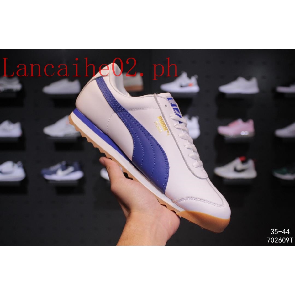 puma roma blue and white