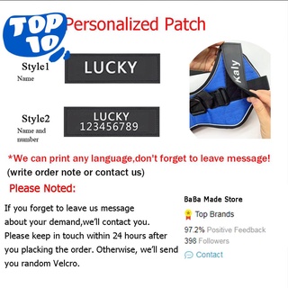 NEW♕♗☁Personalized Dog Harness NO PULL Reflective Breathable Adjustable Vest With ID Custom Patch Ou