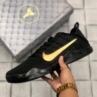 kobe 11 elite low black and gold