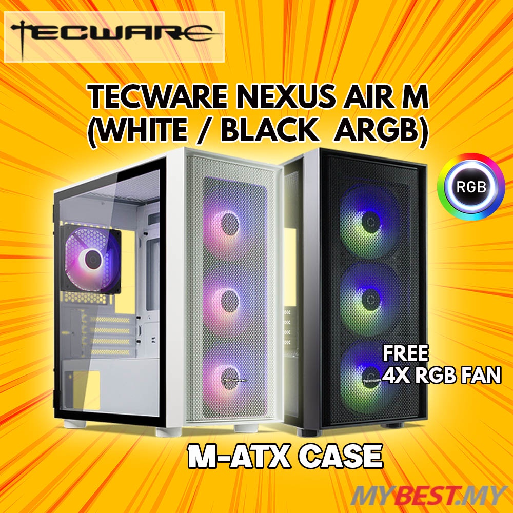 Tecware Nexus Air M2 Nexus Air M Argb Tg Matx Gaming Case Black