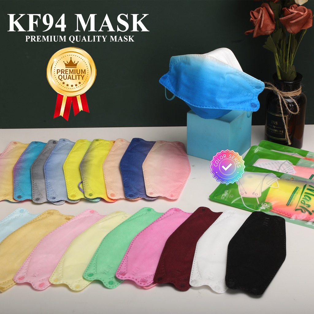 Mask KF94 Face Mask 4 Layer Nonwoven LVTA Color Protection Filter 3D