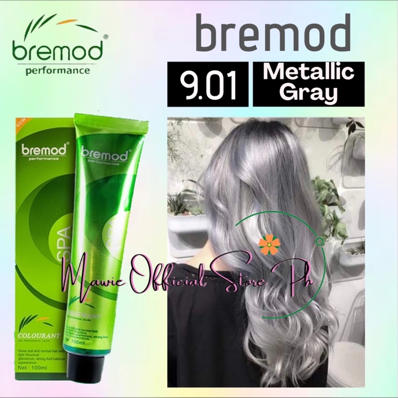 Metallic Gray 9.01 Bremod Hair Dye Hair Care Color 100mnl Shopee
