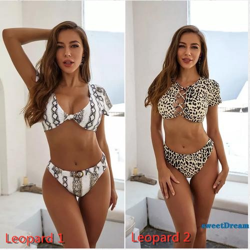 leopard 2 piece swimsuit
