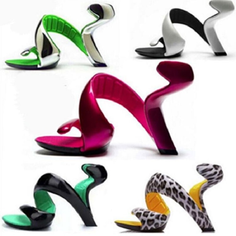 Women Open The Toe Cut Out Strange High Heel Gladiator Sandals Fashion ...