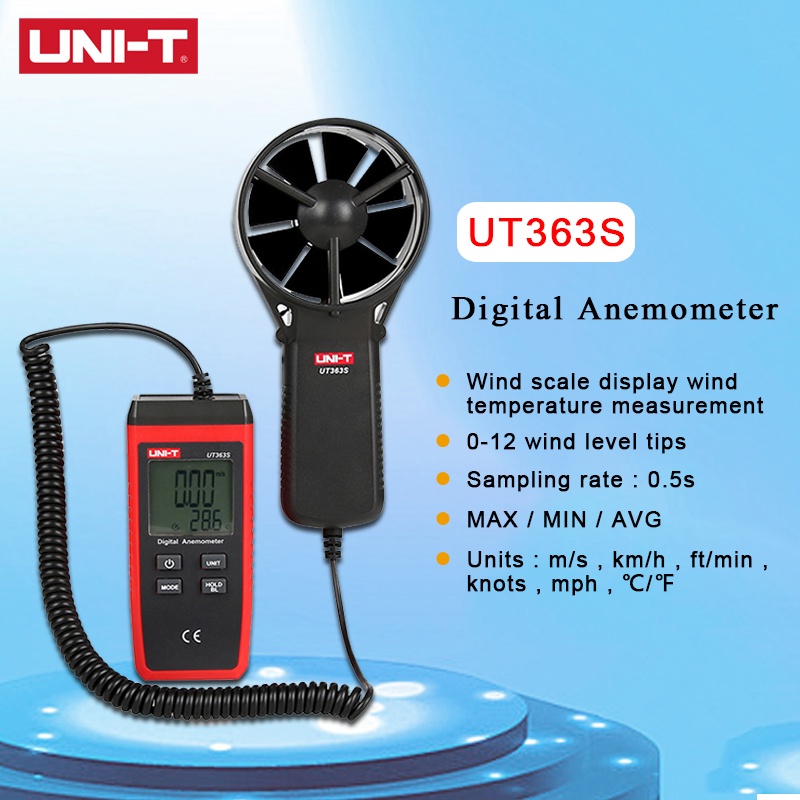 UNIT UT363S Portable Anemometer Tester Split Anemometer High Precision