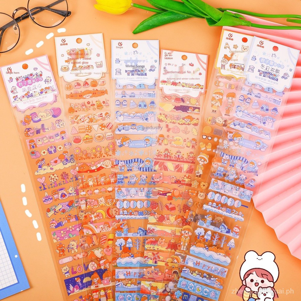 cartoon cute journal stickers transparent decorative small