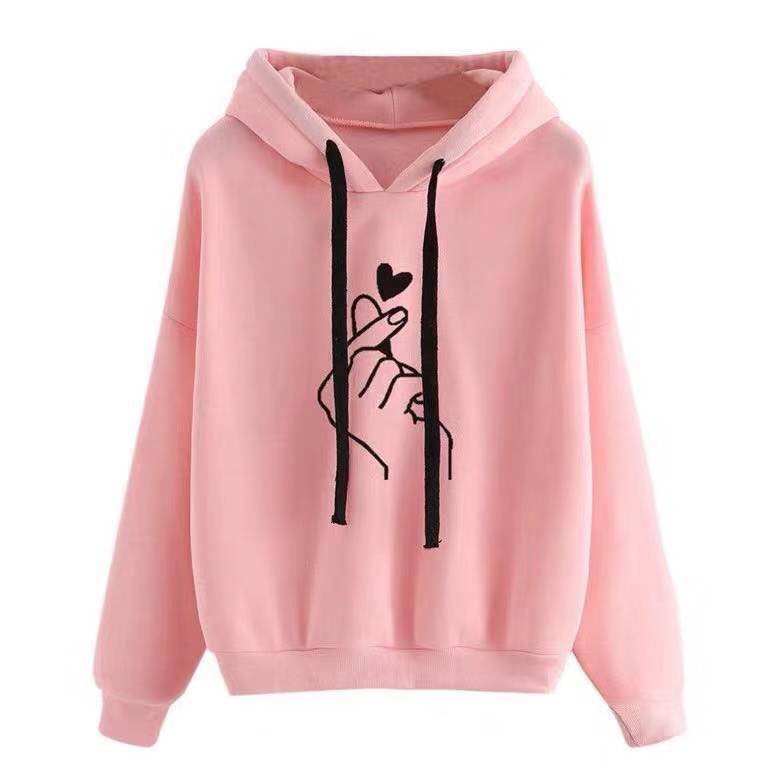 pink hooded top