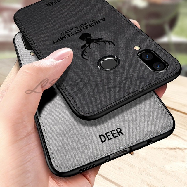 Samsung Galaxy M M10 S10 Plus S10e Deer Canvas Cloth Hard Back Soft Silicone Frame Fabric Case Shopee Philippines