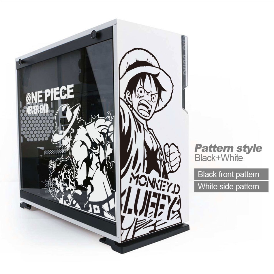 One Piece Anime PC Case Stickers Cartoon Computer Host Skin Decorate