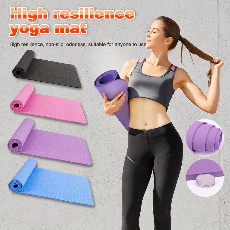 AASHOP.PH Yoga Mat Extra Thick Exercise with Carrying Strap | Shopee ...