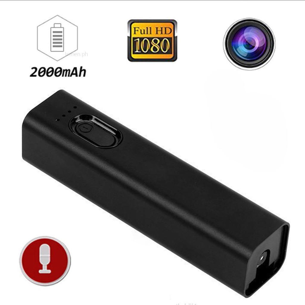 Mini 1080P HD Hidden Spy Camera 2000mAh Power Bank Video Audio Recorder SD//TF