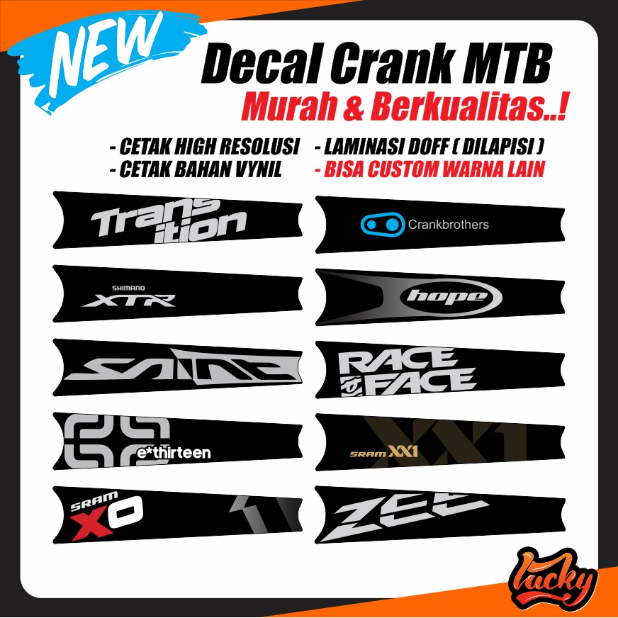 Crank sticker Saint Note decal sticker shimano ZEE Saint Hope Crissking ...