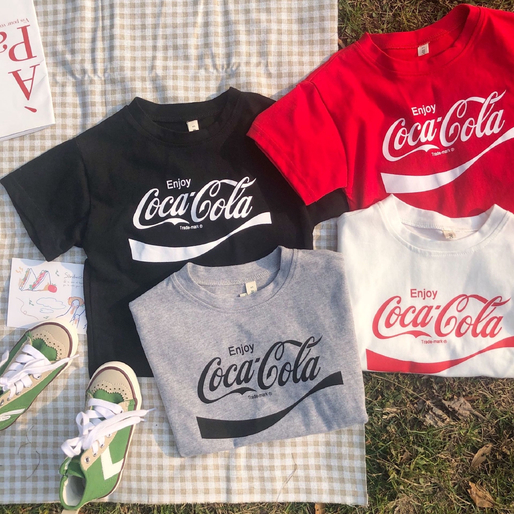 Girls 2020 Spring And Summer Models Coca Cola Joint Short Sleeved T Shirt Ins Tide Brand Children S Shopee Philippines - coke outfit roblox