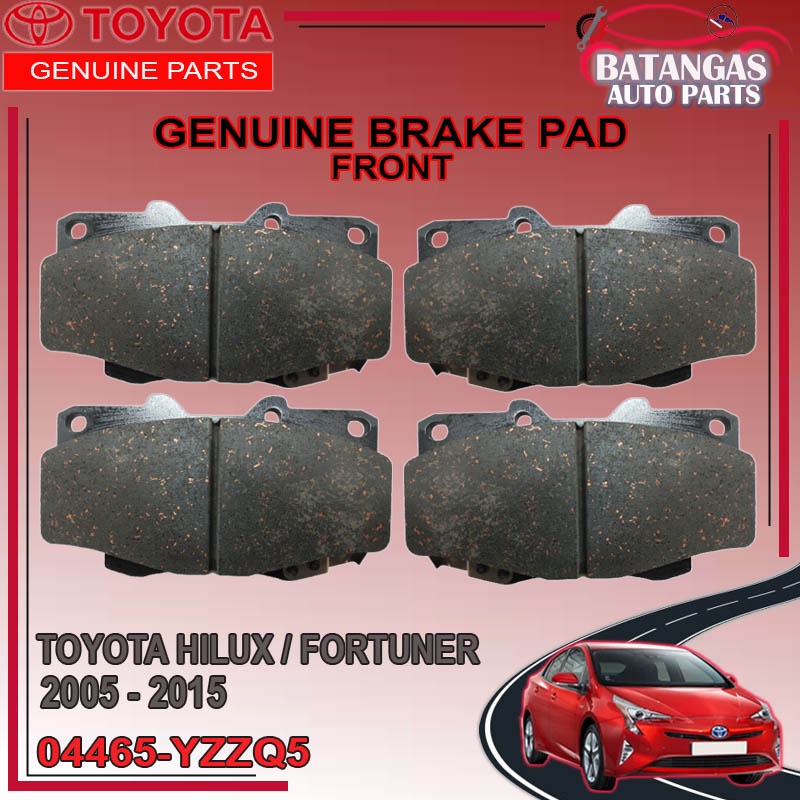 TOYOTA GENUINE BRAKE PAD for Toyota Fortuner / Hilux (1KD) 2005 2015
