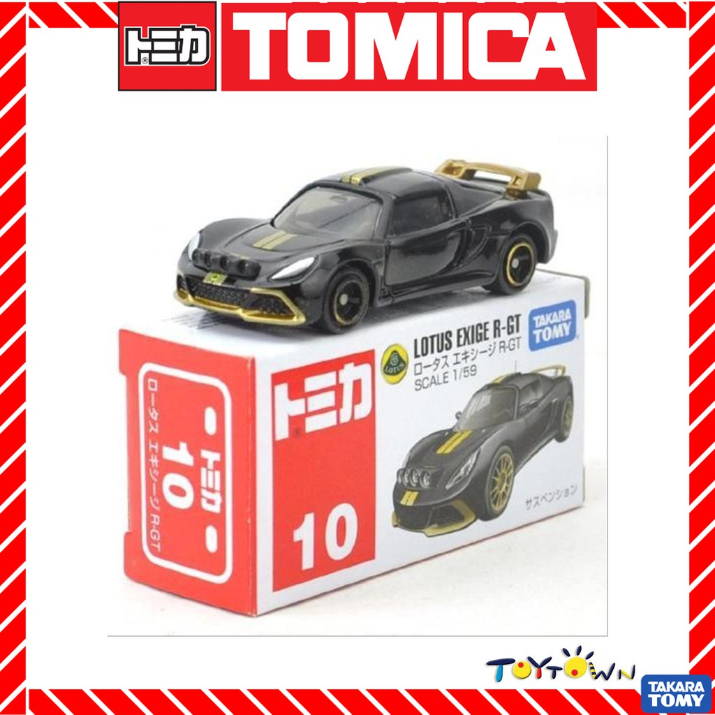 Takara Tomica Tomy # 10 LOTUS EXIGE R-GT Schwarz Maßstab 1:59 Mini Diecast Auto 