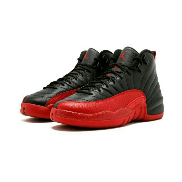 jordan 12s red and black