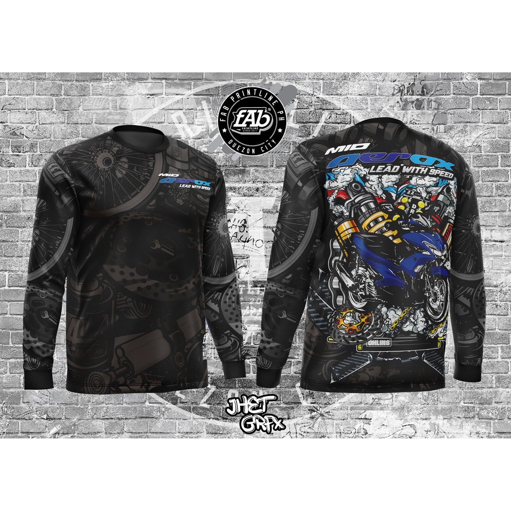 Motorcycle Long Sleeve Shirt Yamaha Mio Aerox Shopee Philippines 