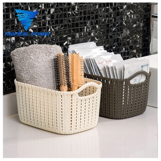 Folding Basket with Handle Large Flax Home Storage Organizer Holder Basket N3 