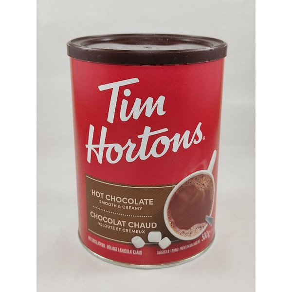 Tim Hortons Hot Chocolate Drink in Can 500g Expiration Date March 2023