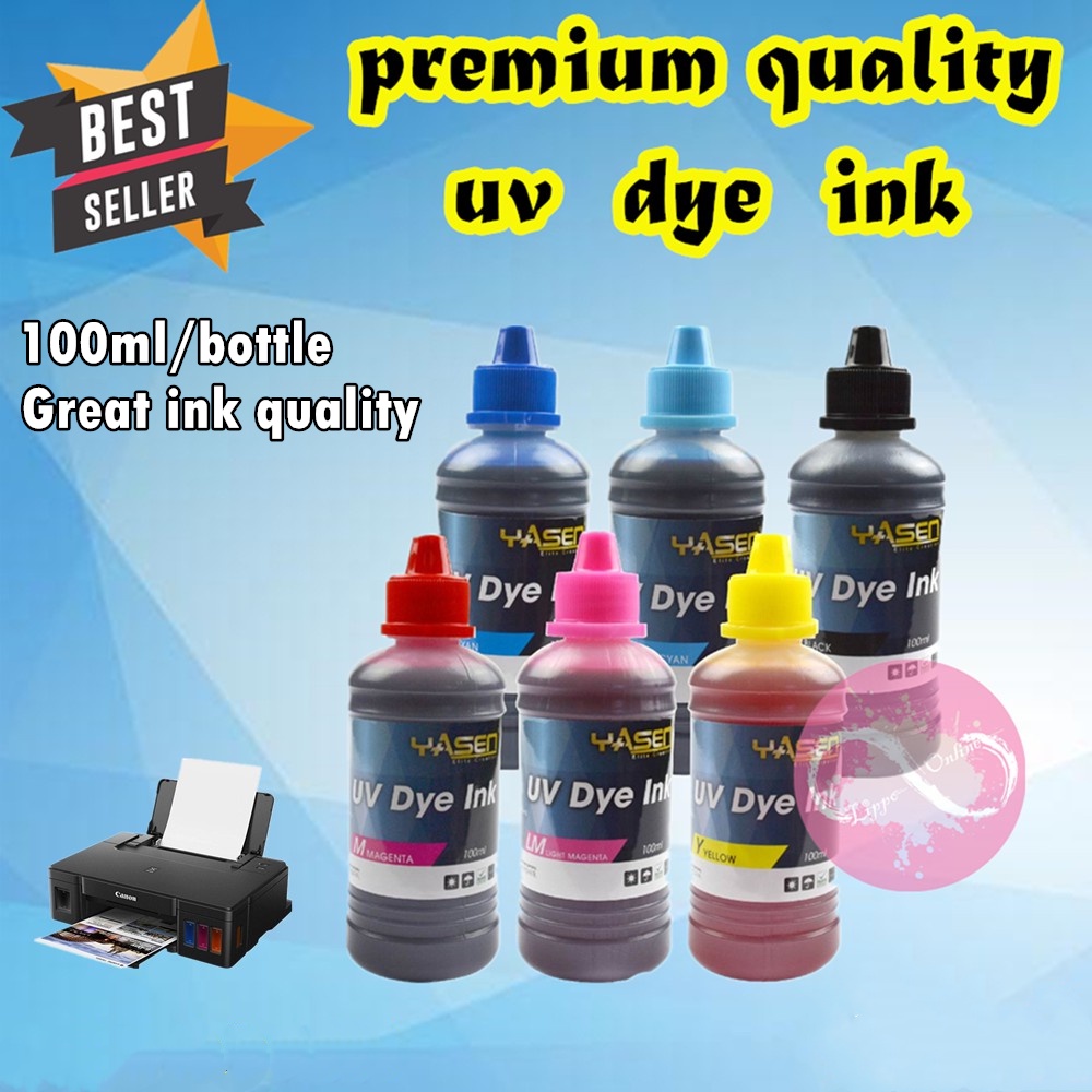 Yasen Uv Dye Ink 100ml Great Ink Quality Shopee Philippines 4980